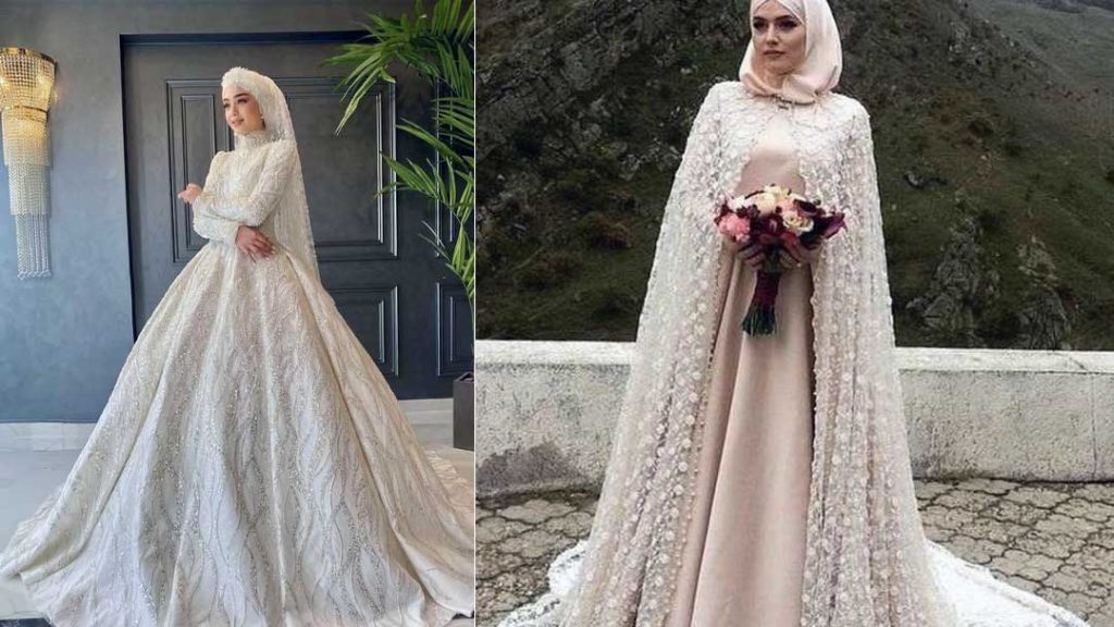 مدل لباس عروسی با حجاب ترند 2024