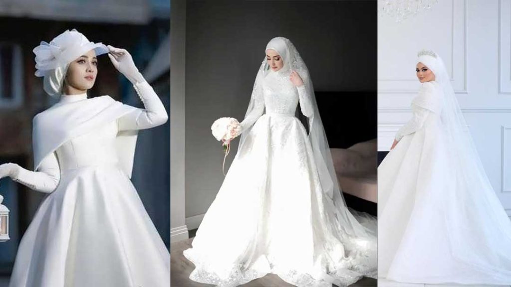 مدل لباس عروسی با حجاب ترند 2024