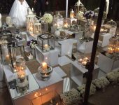 شمع آرایی باغ عروسی کلاسیک